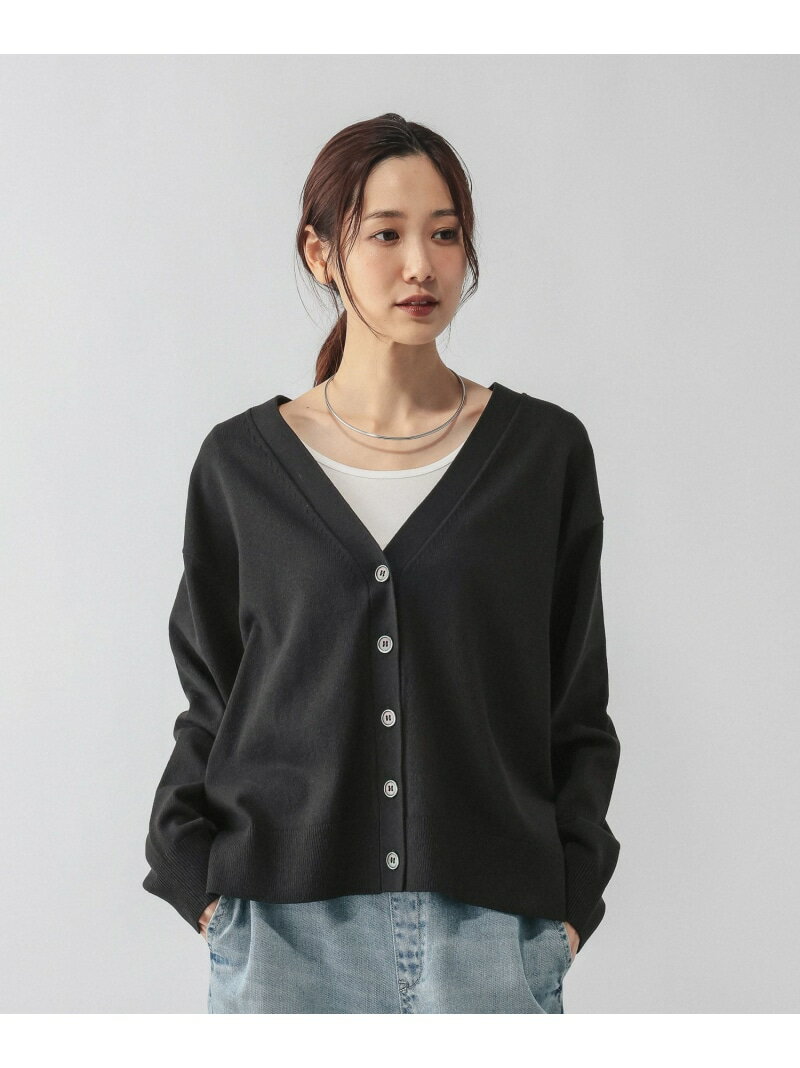 【SALE／50%OFF】ドライタッチVネックカーディガン長袖/634143 GLOBAL WORK グローバルワーク トップス カーディガン グレー ブラック イエロー ベージュ ブラウン ピンク【RBA_E】[Rakuten Fashion] globalwork-10022671 GLOBAL WORK/グローバルワーク サンプル画像2