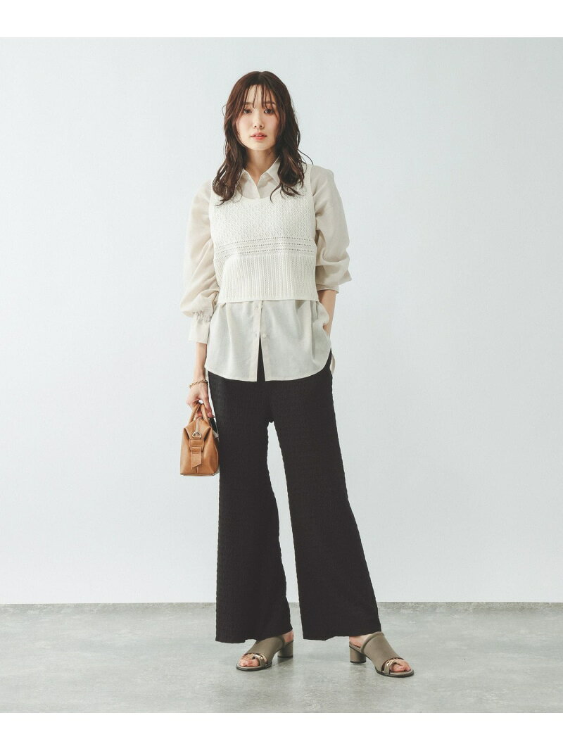 【SALE／40%OFF】ジャガードフレアパンツ/656729 GLOBAL WORK グローバルワーク パンツ その他のパンツ ブラウン ブラック【RBA_E】[Rakuten Fashion] globalwork-10023051 GLOBAL WORK/グローバルワーク サンプル画像3