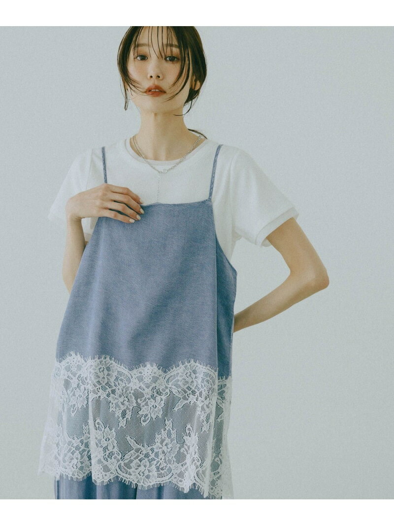 【SALE／30%OFF】エアリーリラックスデニムレースキャミソール/678471 GLOBAL WORK グローバルワーク トップス キャミソール ブラック ブルー【RBA_E】[Rakuten Fashion] globalwork-10023503 GLOBAL WORK/グローバルワーク サンプル画像2