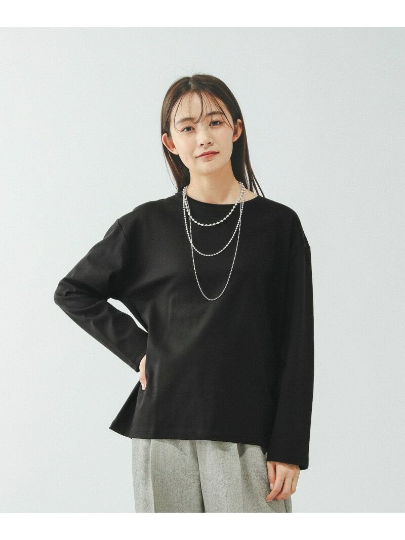 【SALE／36%OFF】Fffit エフィット/汚れ落ちやすいクルーネック長袖/645042 GLOBAL WORK グローバルワーク トップス カットソー・Tシャツ ブラック ホワイト ネイビー ベージュ【RBA_E】[Rakuten Fashion] globalwork-10022965 GLOBAL WORK/グローバルワーク サンプル画像2