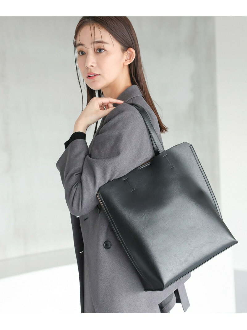 スペ軽撥水縦A4トート/248213 GLOBAL WORK グローバルワーク バッグ トートバッグ ブラック ホワイト シルバー【送料無料】[Rakuten Fashion]のサムネイル