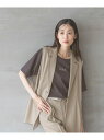 お手入れラクラクセットアップ/ジレ/290020 GLOBAL WORK グローバルワーク トップス ベスト・ジレ グリーン ブラック ベージュ【送料無料】[R...