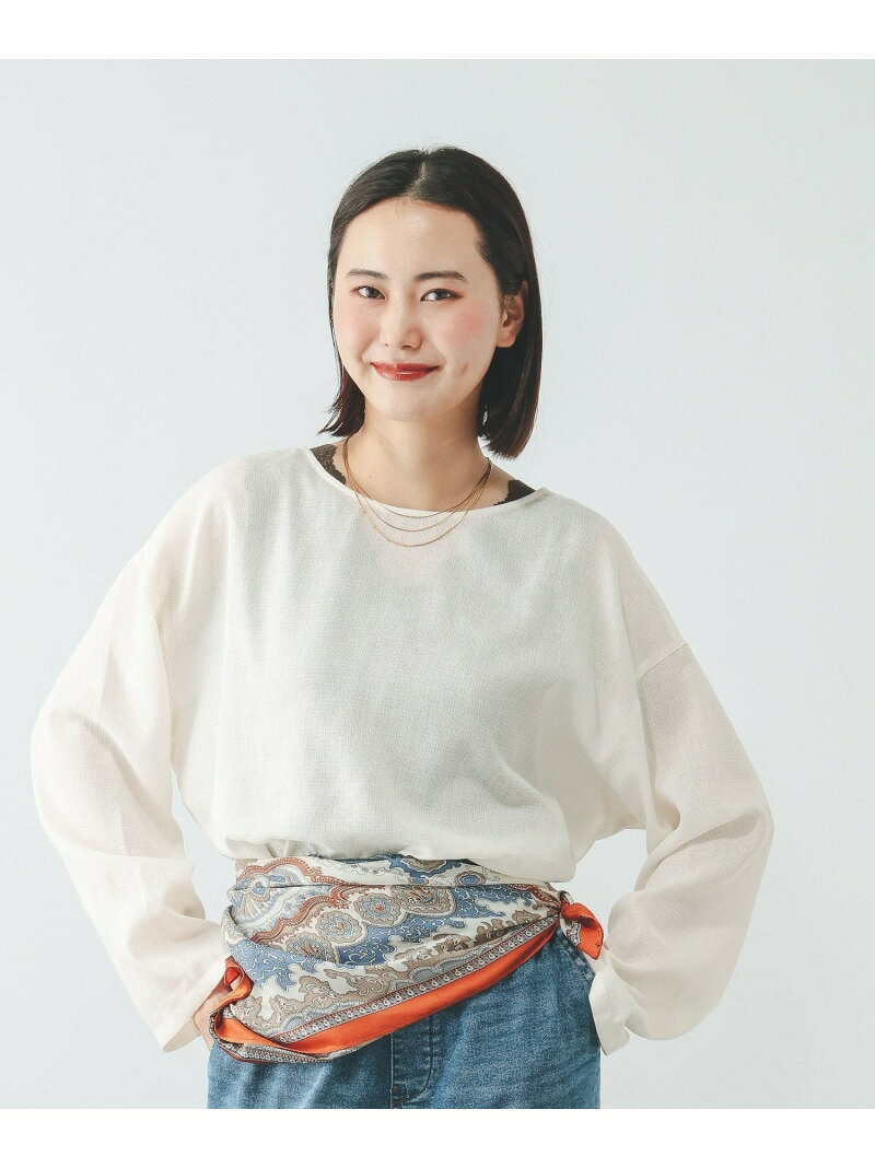 【SALE／40%OFF】イージーケアリネン2WAYメッシュカーディガン/678438 GLOBAL WORK グローバルワーク トップス シャツ・ブラウス ホワイト ベージュ ブラック【RBA_E】[Rakuten Fashion] globalwork-10023585 GLOBAL WORK/グローバルワーク サンプル画像2