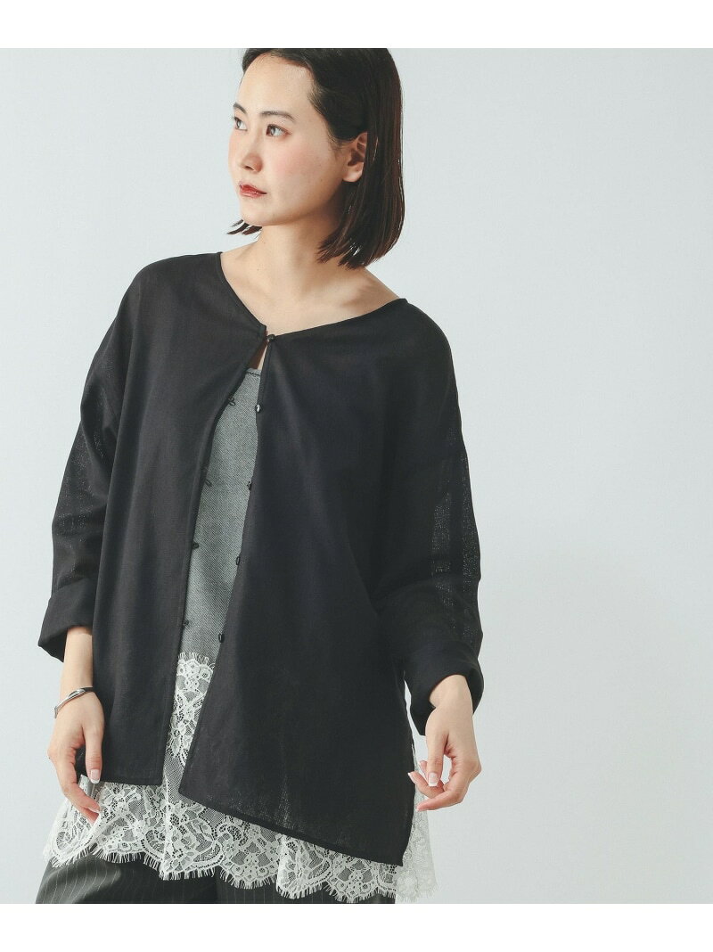 【SALE／40%OFF】イージーケアリネン2WAYメッシュカーディガン/678438 GLOBAL WORK グローバルワーク トップス シャツ・ブラウス ホワイト ベージュ ブラック【RBA_E】[Rakuten Fashion] globalwork-10023585 GLOBAL WORK/グローバルワーク サンプル画像3