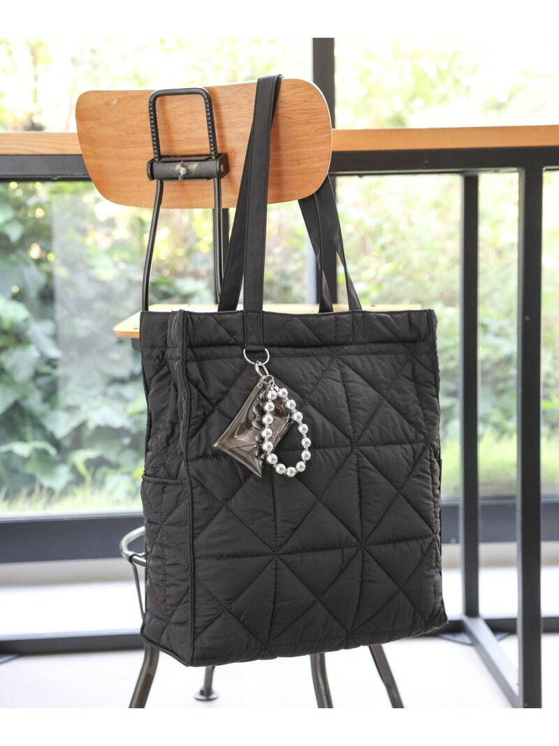 推しごとキルティングトート/145465 GLOBAL WORK グローバルワーク バッグ トートバッグ ベージュ グリーン ホワイト ピンク オレンジ カーキグリーン シルバー ブルー ブラック【先行予約】*【送料無料】[Rakuten Fashion]のサムネイル