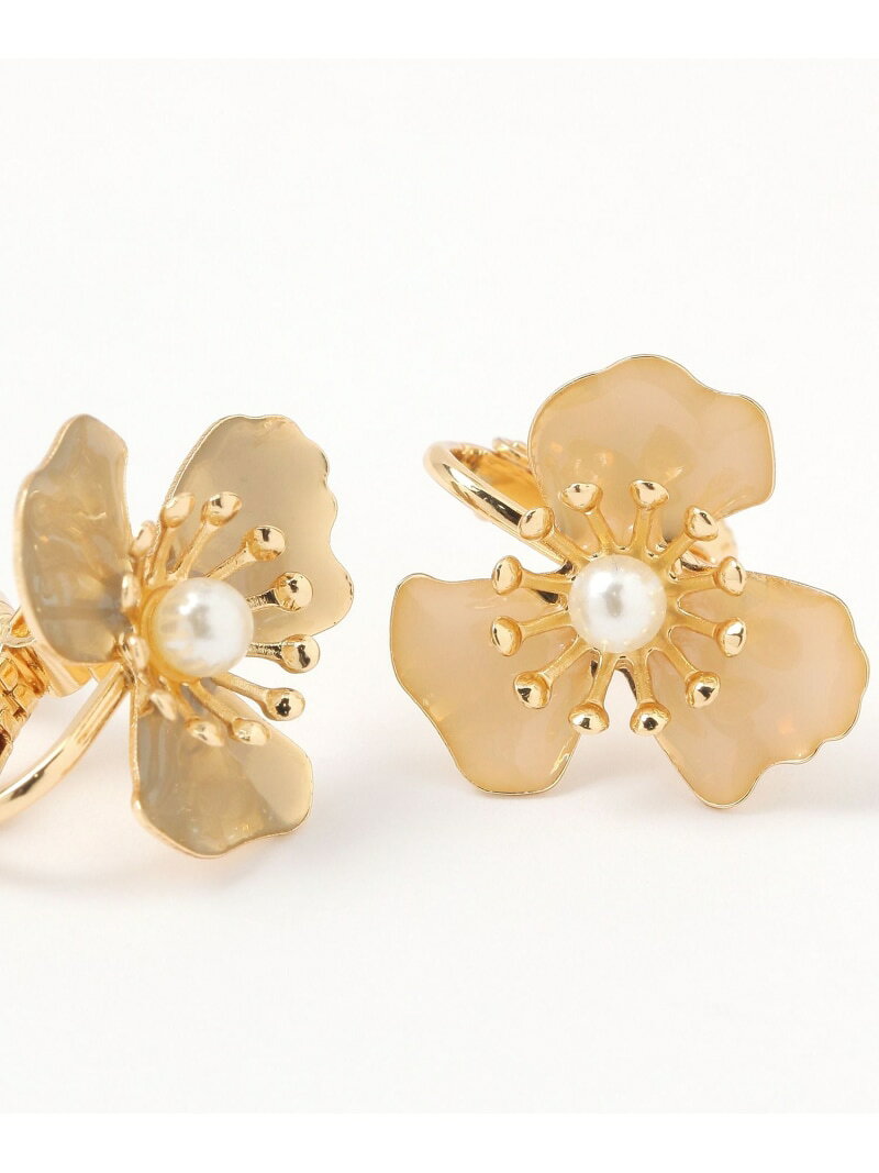 【SALE／50%OFF】メタルカラーフラワーイヤリング/321121 GLOBAL WORK グローバルワーク アクセサリー・腕時計 イヤリング・イヤーカフ ベージュ グレー【RBA_E】[Rakuten Fashion] globalwork-10020564 GLOBAL WORK/グローバルワーク サンプル画像3