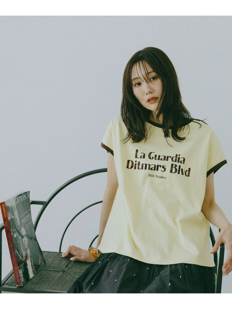 【SALE／20%OFF】ヘビロッTEEリンガーロゴ/665699 GLOBAL WORK グローバルワーク トップス カットソー・Tシャツ イエロー ブラウン【RBA_E】[Rakuten Fashion] globalwork-10023504 GLOBAL WORK/グローバルワーク サンプル画像2