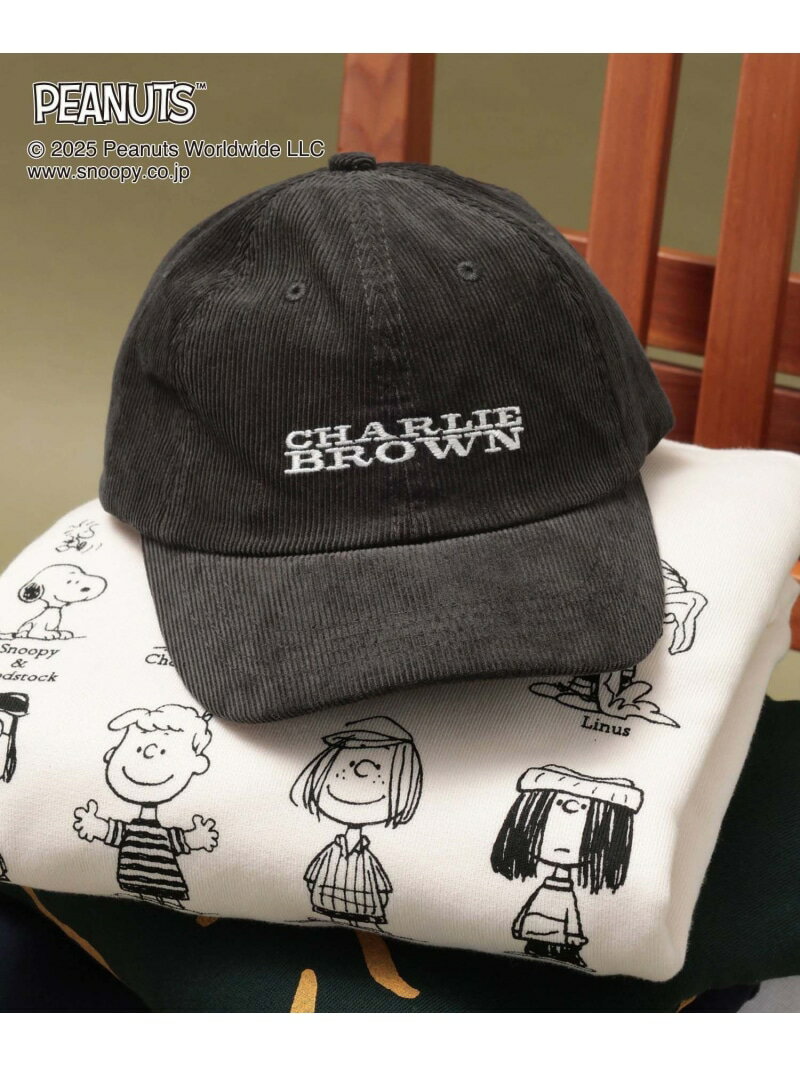 PEANUTS/コールCAP/593172 GLOBAL WORK グローバルワーク 帽子 キャップ ブルー ベージュ ブラウン[Rak..