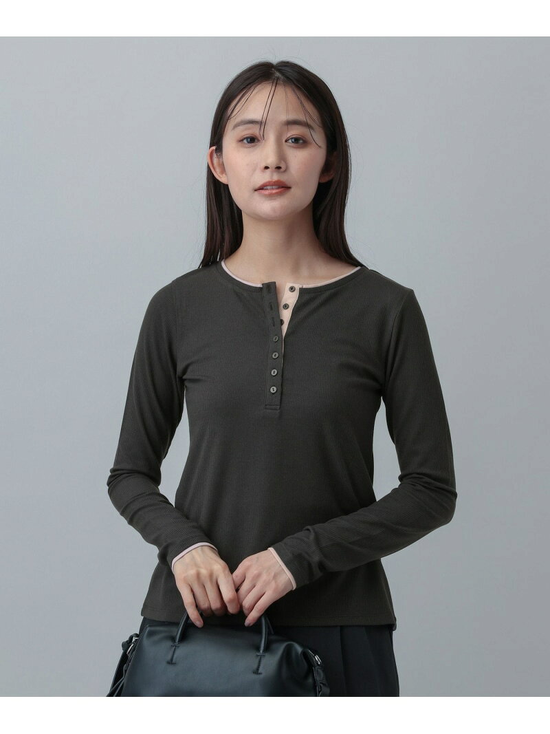 【SALE／50%OFF】MATINEE LINE/配色リブヘンリー長袖/658130 GLOBAL WORK グローバルワーク トップス カットソー・Tシャツ ホワイト ブルー ピンク【RBA_E】[Rakuten Fashion] globalwork-10023097 GLOBAL WORK/グローバルワーク サンプル画像2