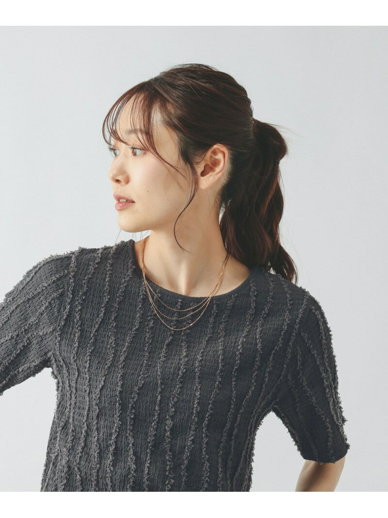 乐天商城 - ジャガードプルオーバー半袖/661237 GLOBAL WORK グローバルワーク トップス カットソー・Tシャツ ブルー ホワイト グレー[Rakuten Fashion]