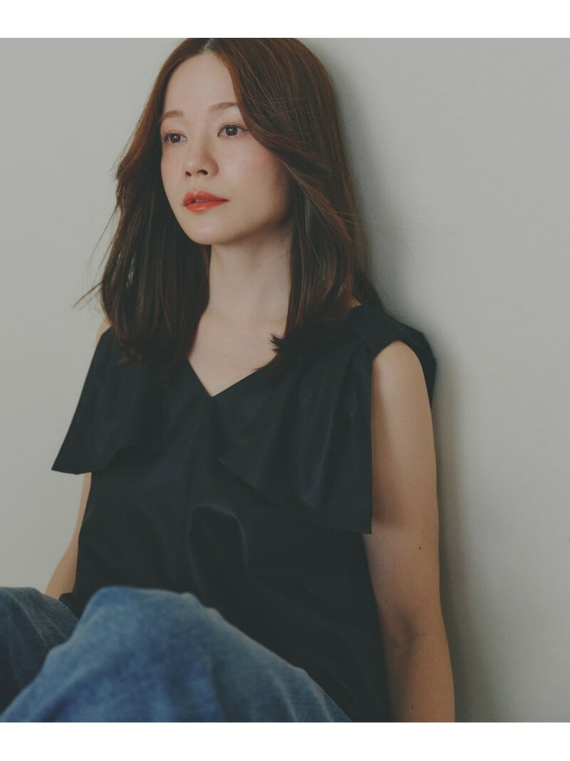 樂天商城 - 高山直子さんコラボ/肩リボンノースリーブブラウス/EiiS/289642/アウトレット価格 GLOBAL WORK グローバルワーク トップス シャツ・ブラウス ネイビー ブラック【送料無料】[Rakuten Fashion]