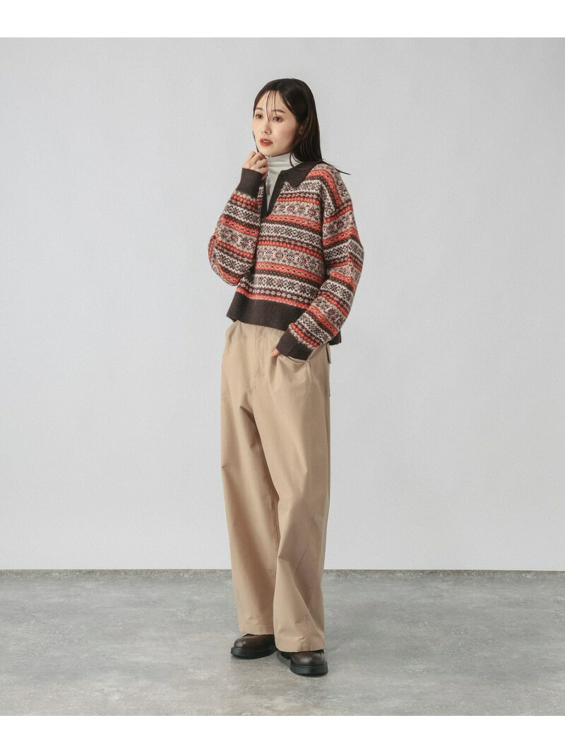 フェアアイル柄スキッパー/759306 GLOBAL WORK グローバルワーク トップス ニット ブルー オレンジ【先行予約】*【送料無料】[Rakuten Fashion] globalwork-10024307 GLOBAL WORK/グローバルワーク サンプル画像3