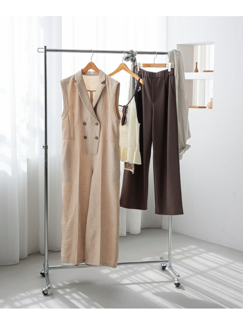 【SALE／40%OFF】リネンライクオールインワン/WEB限定/661479 GLOBAL WORK グローバルワーク オールインワン・オーバーオール オールインワン・つなぎ ベージュ ネイビー【RBA_E】【送料無料】[Rakuten Fashion] globalwork-10023228 GLOBAL WORK/グローバルワーク サンプル画像3