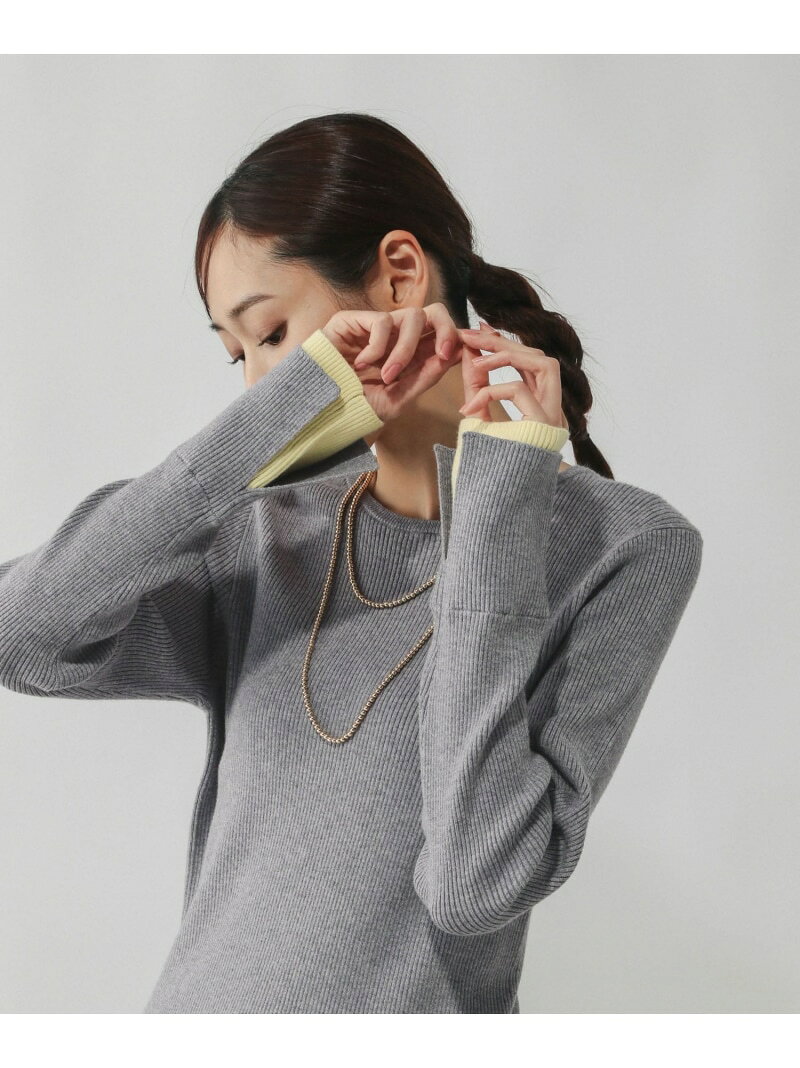 【SALE／40%OFF】メルティ袖切り替えプルオーバー/638311 GLOBAL WORK グローバルワーク トップス ニット ブルー ホワイト イエロー ブラック【RBA_E】[Rakuten Fashion] globalwork-10022535 GLOBAL WORK/グローバルワーク サンプル画像3