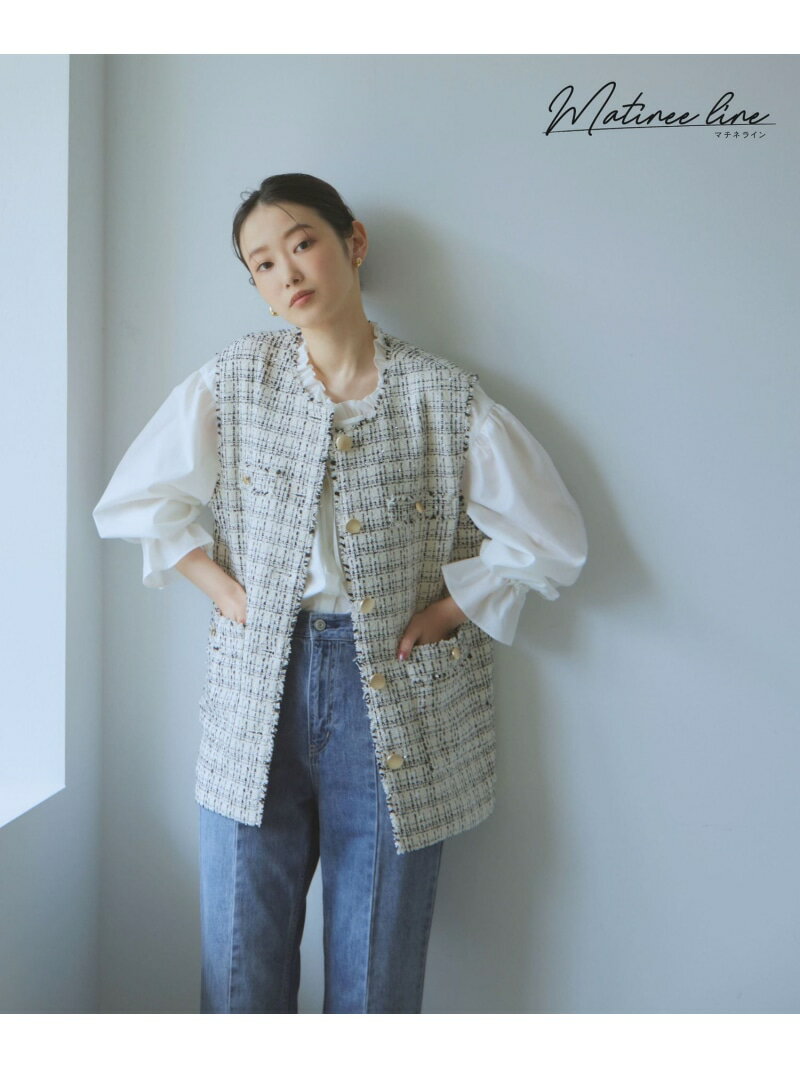 【SALE／20%OFF】MATINEE LINE/洗えるツィードジレ/142533 GLOBAL WORK グローバルワーク トップス ベスト・ジレ【RBA_E】【送料無料】[Rakuten Fashion]