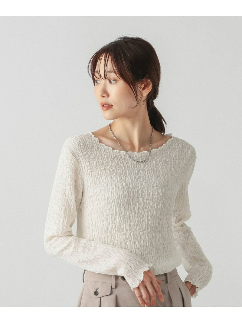 Beauteeシアージャガードプルオーバー/一部店舗限定/1054118 GLOBAL WORK グローバルワーク トップス カットソー・Tシャツ ホワイト ブラック[Rakuten Fashion] globalwork-10024173 GLOBAL WORK/グローバルワーク パッケージ画像