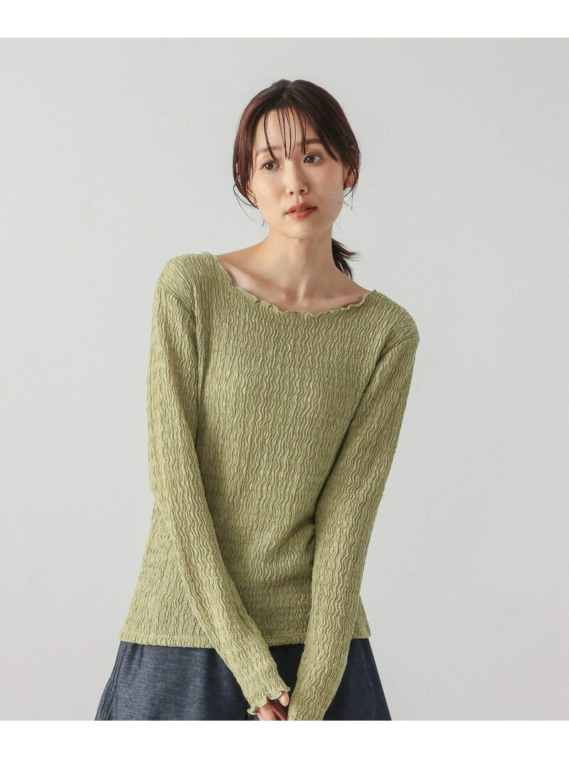 Beauteeシアージャガードプルオーバー/一部店舗限定/1054118 GLOBAL WORK グローバルワーク トップス カットソー・Tシャツ ホワイト ブラック[Rakuten Fashion] globalwork-10024173 GLOBAL WORK/グローバルワーク サンプル画像3