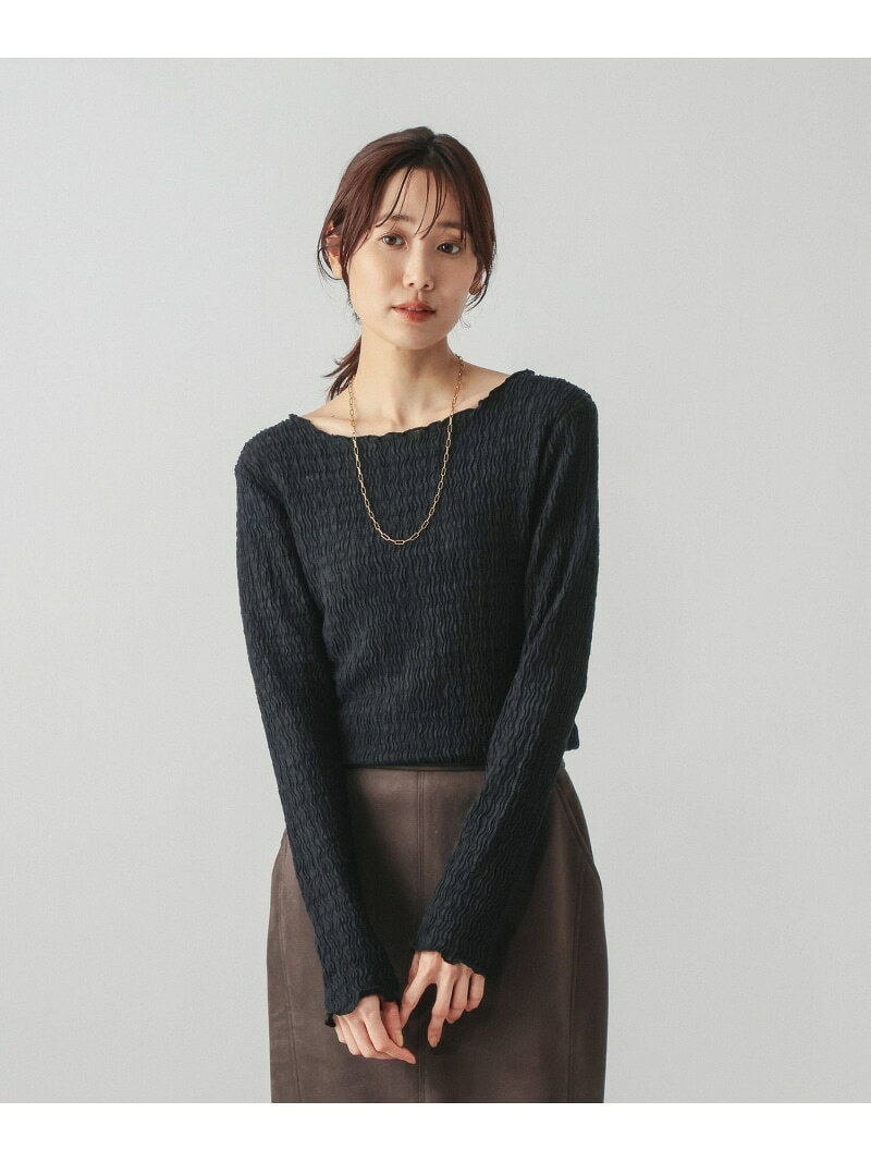 Beauteeシアージャガードプルオーバー/一部店舗限定/1054118 GLOBAL WORK グローバルワーク トップス カットソー・Tシャツ ホワイト ブラック[Rakuten Fashion] globalwork-10024173 GLOBAL WORK/グローバルワーク サンプル画像2
