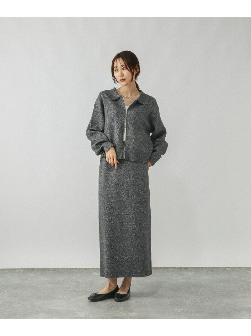 【SALE／20%OFF】ニットZIPカーデ*スカートセット/577660 GLOBAL WORK グローバルワーク スカート ロング・マキシスカート ブラック グレー ブラウン【RBA_E】【送料無料】[Rakuten Fashion] globalwork-10021725 GLOBAL WORK/グローバルワーク サンプル画像2