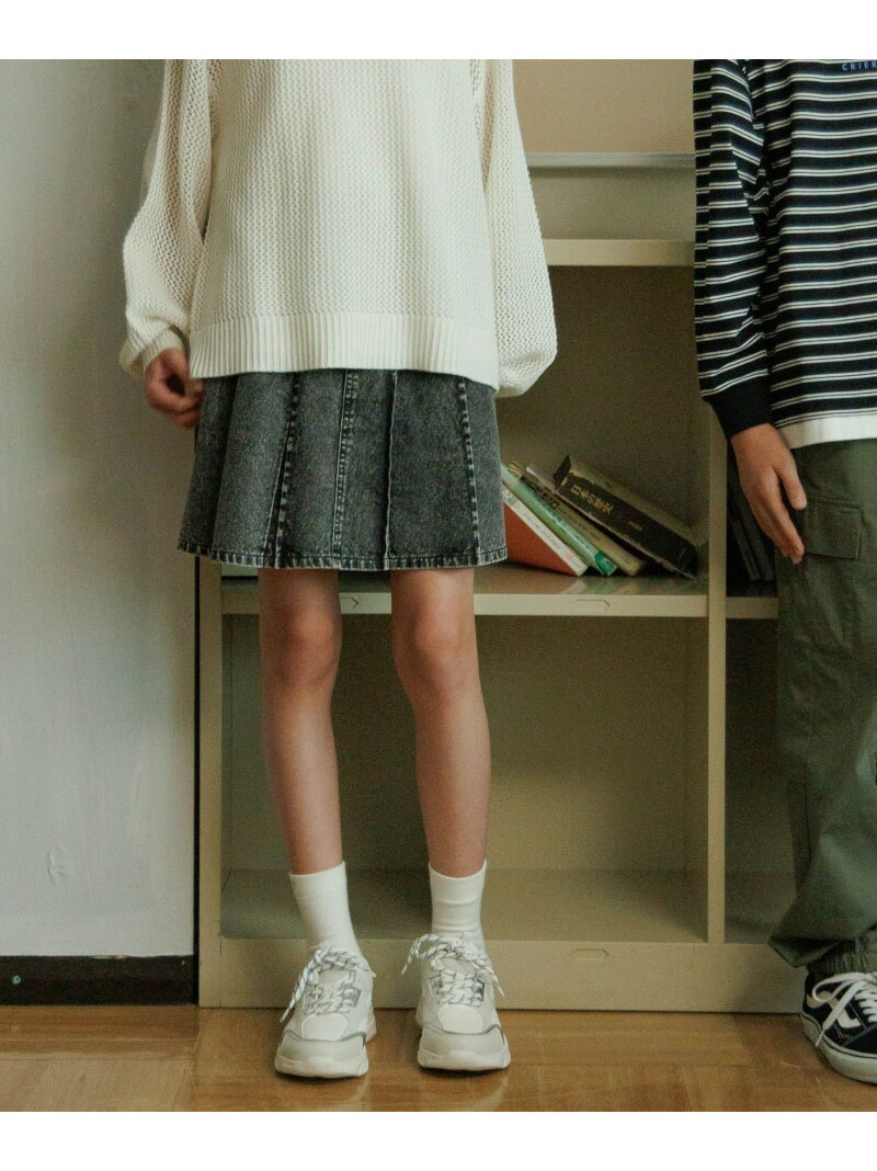 CHEER ONデニムスカート/キッズ/147414 GLOBAL WORK グローバルワーク スカート ミニスカート ブラック グレー ブルー[Rakuten Fashion]のサムネイル