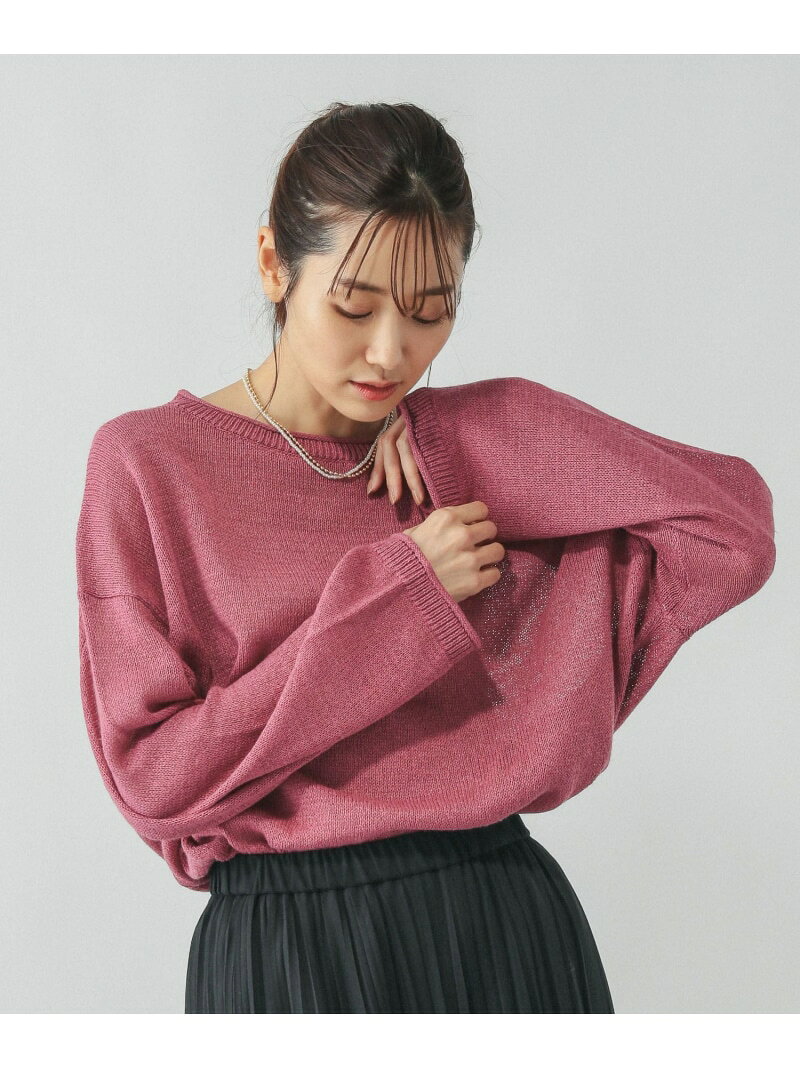 【SALE／50%OFF】ペーパーヤーンドルマンプルオーバー/577961 GLOBAL WORK グローバルワーク トップス ニット ベージュ ブラック ピンク【RBA_E】[Rakuten Fashion] globalwork-10021460 GLOBAL WORK/グローバルワーク サンプル画像3