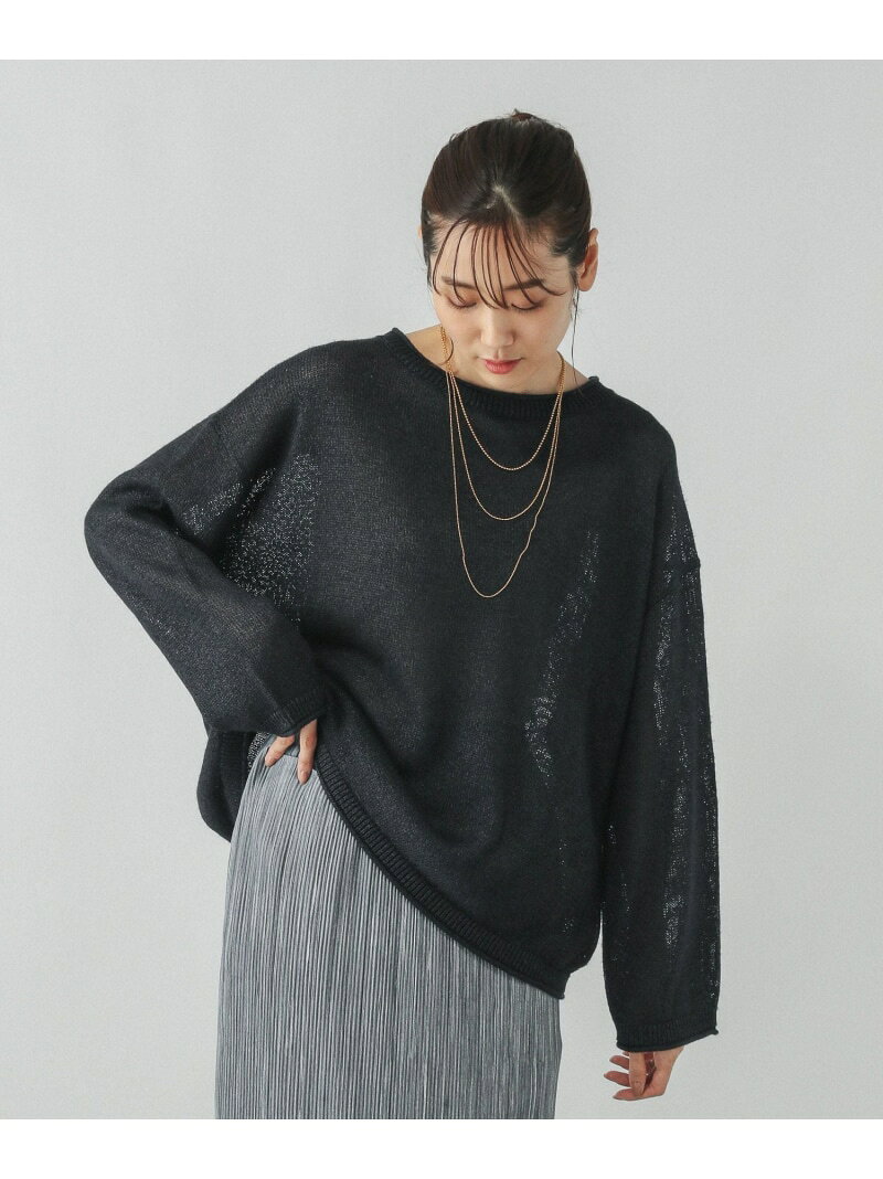 【SALE／50%OFF】ペーパーヤーンドルマンプルオーバー/577961 GLOBAL WORK グローバルワーク トップス ニット ベージュ ブラック ピンク【RBA_E】[Rakuten Fashion] globalwork-10021460 GLOBAL WORK/グローバルワーク サンプル画像2