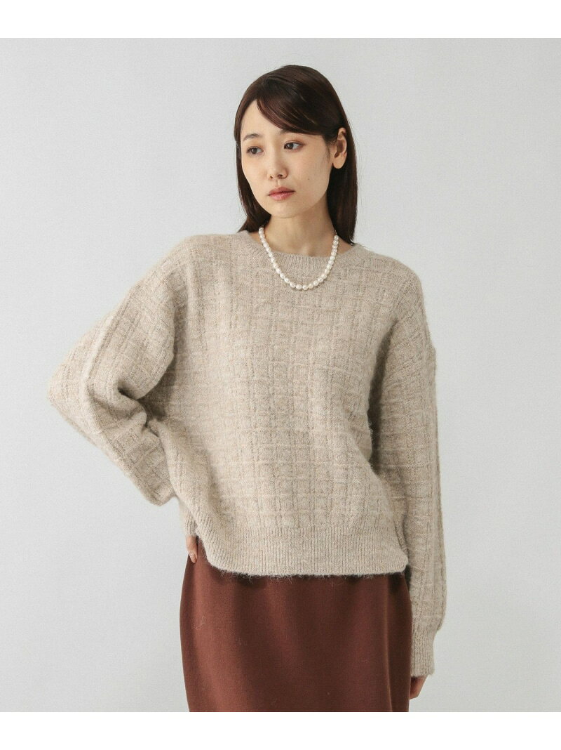 【SALE／50%OFF】モヘヤタッチ編み柄クループルオーバー/581175 GLOBAL WORK グローバルワーク トップス ニット グレー ベージュ オレンジ グリーン ブルー【RBA_E】[Rakuten Fashion] globalwork-10022312 GLOBAL WORK/グローバルワーク サンプル画像3