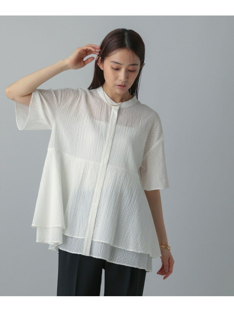 【SALE／20%OFF】MATINEE LINE/ドットティアードシャツ/495656 GLOBAL WORK グローバルワーク トップス シャツ・ブラウス ホワイト ブラック レッド【RBA_E】【送料無料】[Rakuten Fashion] 2