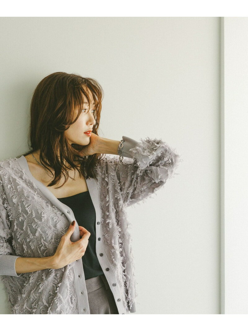 シアーフリンジカーディガン長袖/577731 GLOBAL WORK グローバルワーク トップス カーディガン ブラック ホワイト ピンク【送料無料】[Rakuten Fashion]のサムネイル