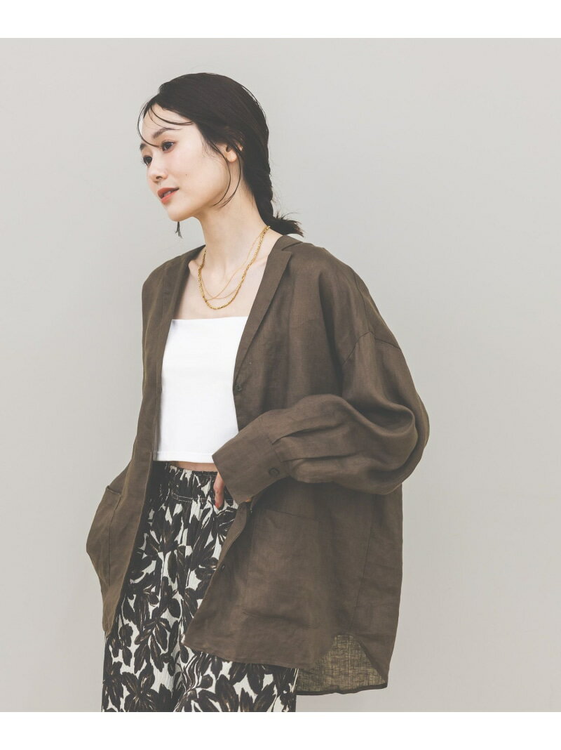 樂天商城 - フレンチリネンシャツジャケット/599628 GLOBAL WORK グローバルワーク ジャケット・アウター テーラードジャケット・ブレザー ホワイト ブラック ブラウン【送料無料】[Rakuten Fashion]