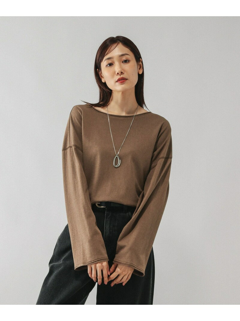 【SALE／50%OFF】スラブボートネックルーズTシャツ/589058 GLOBAL WORK グローバルワーク トップス カットソー・Tシャツ ブラック ブラウン ホワイト【RBA_E】[Rakuten Fashion] globalwork-10021718 GLOBAL WORK/グローバルワーク サンプル画像3
