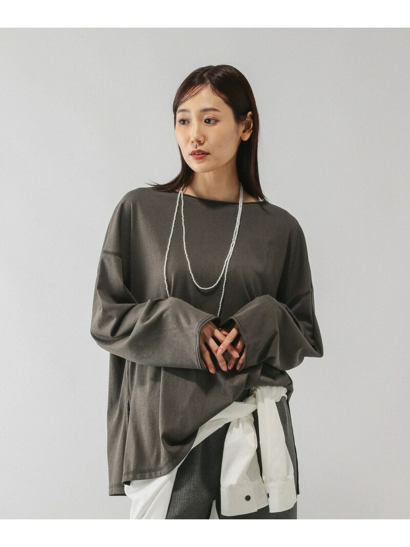 【SALE／50%OFF】スラブボートネックルーズTシャツ/589058 GLOBAL WORK グローバルワーク トップス カットソー・Tシャツ ブラック ブラウン ホワイト【RBA_E】[Rakuten Fashion] globalwork-10021718 GLOBAL WORK/グローバルワーク サンプル画像2