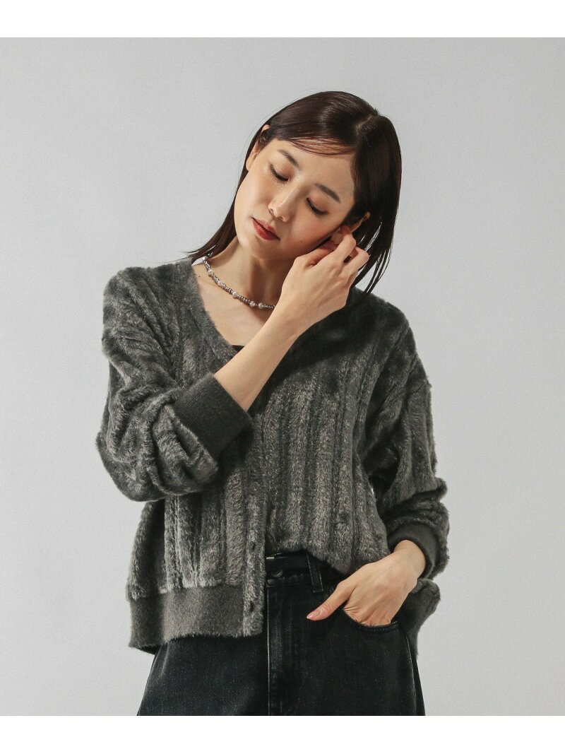 【SALE／50%OFF】ショートシャギーVネックカーディガン/581156 GLOBAL WORK グローバルワーク トップス カーディガン ベージュ パープル グレー【RBA_E】[Rakuten Fashion] globalwork-10021722 GLOBAL WORK/グローバルワーク サンプル画像3