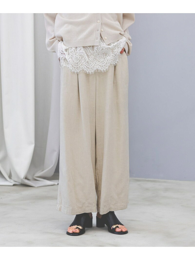 【SALE／30%OFF】フレンチリネンワイドパンツ/600996 GLOBAL WORK グローバルワーク パンツ その他のパンツ ベージュ グレー ブラック ブラウン【RBA_E】【送料無料】[Rakuten Fashion] globalwork-10022812 GLOBAL WORK/グローバルワーク サンプル画像2