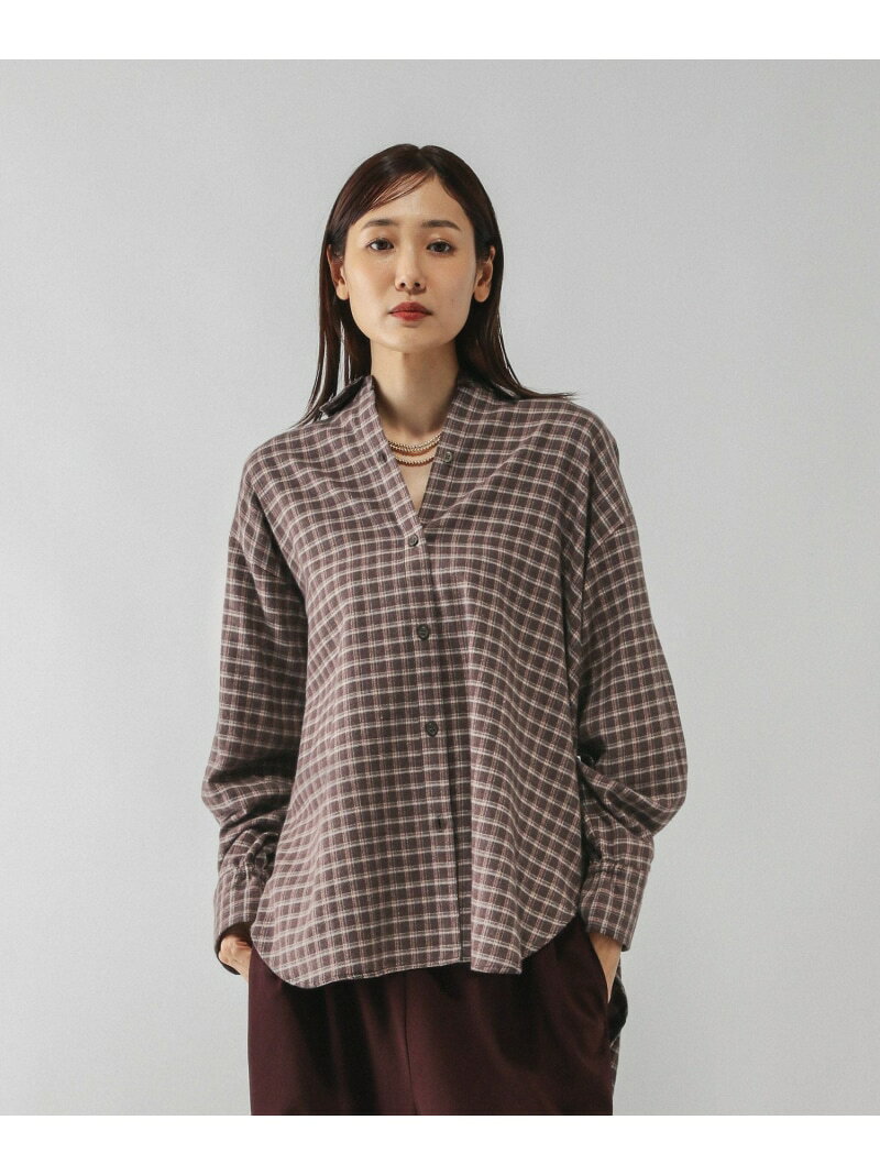 【SALE／50%OFF】ネルチェックシャツ長袖/580833 GLOBAL WORK グローバルワーク トップス シャツ・ブラウス ブルー ブラウン【RBA_E】[Rakuten Fashion] globalwork-10021723 GLOBAL WORK/グローバルワーク サンプル画像3