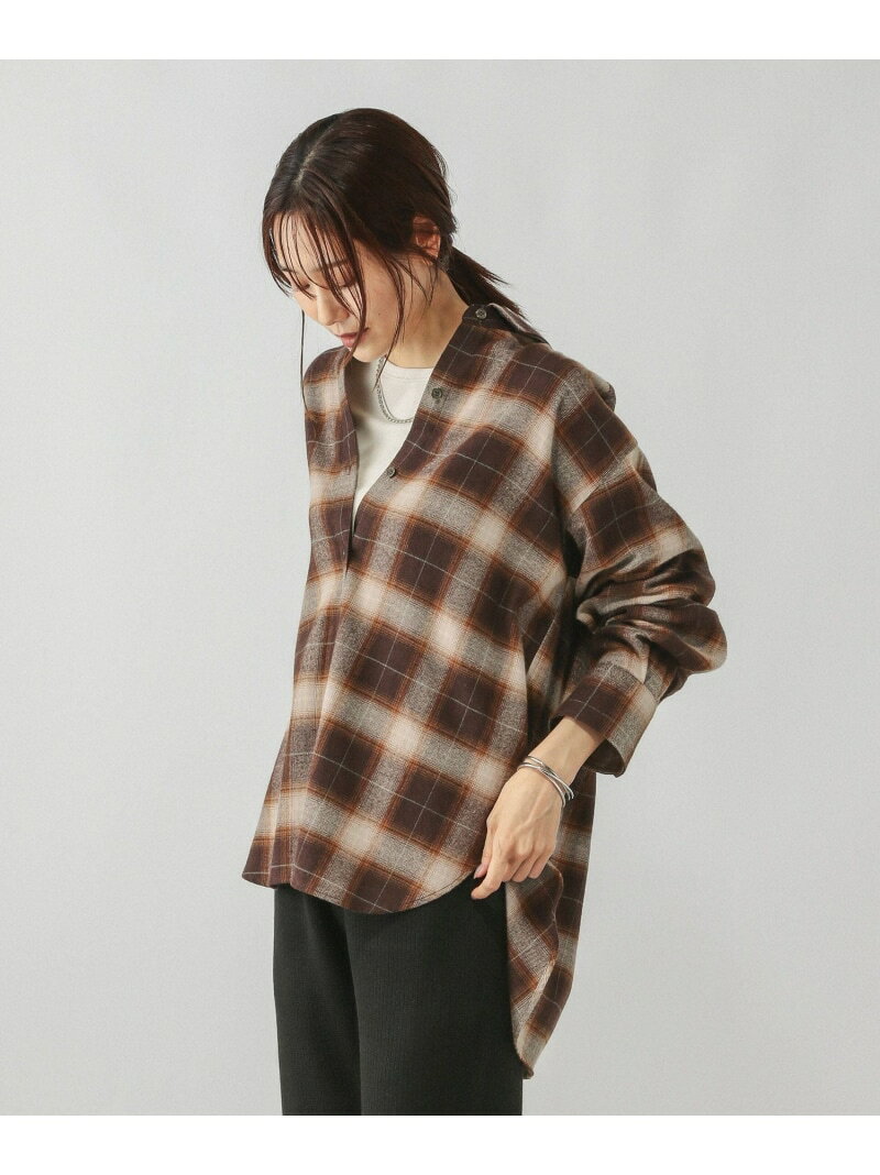 【SALE／50%OFF】ネルチェックシャツ長袖/580833 GLOBAL WORK グローバルワーク トップス シャツ・ブラウス ブルー ブラウン【RBA_E】[Rakuten Fashion] globalwork-10021723 GLOBAL WORK/グローバルワーク サンプル画像2