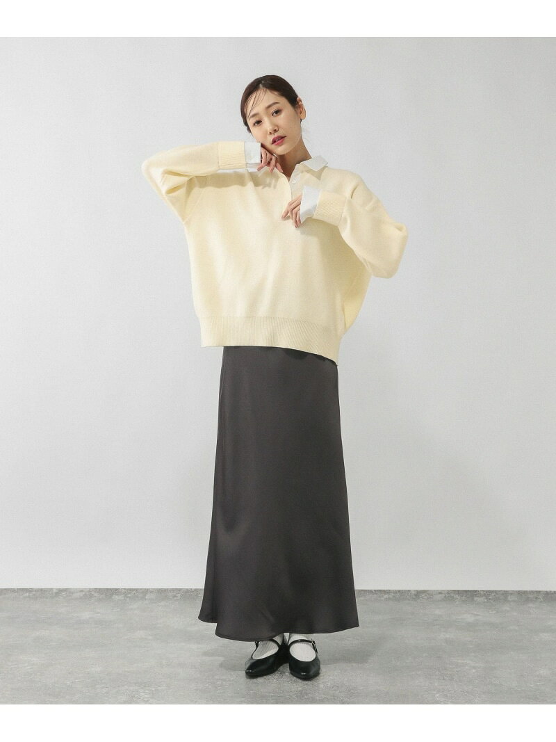 【SALE／20%OFF】シャツカラードッキングニット/640405 GLOBAL WORK グローバルワーク トップス ニット ホワイト ブルー【RBA_E】【送料無料】[Rakuten Fashion] globalwork-10022653 GLOBAL WORK/グローバルワーク サンプル画像3