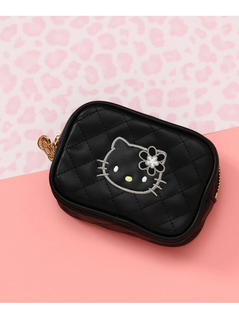 HELLO KITTY/キルトポーチ/595363 GLOBAL WORK グローバルワーク 財布・ポーチ・ケース ポーチ ブラック シルバー ピンク[Rakuten Fashion] globalwork-10022049 GLOBAL WORK/グローバルワーク サンプル画像2