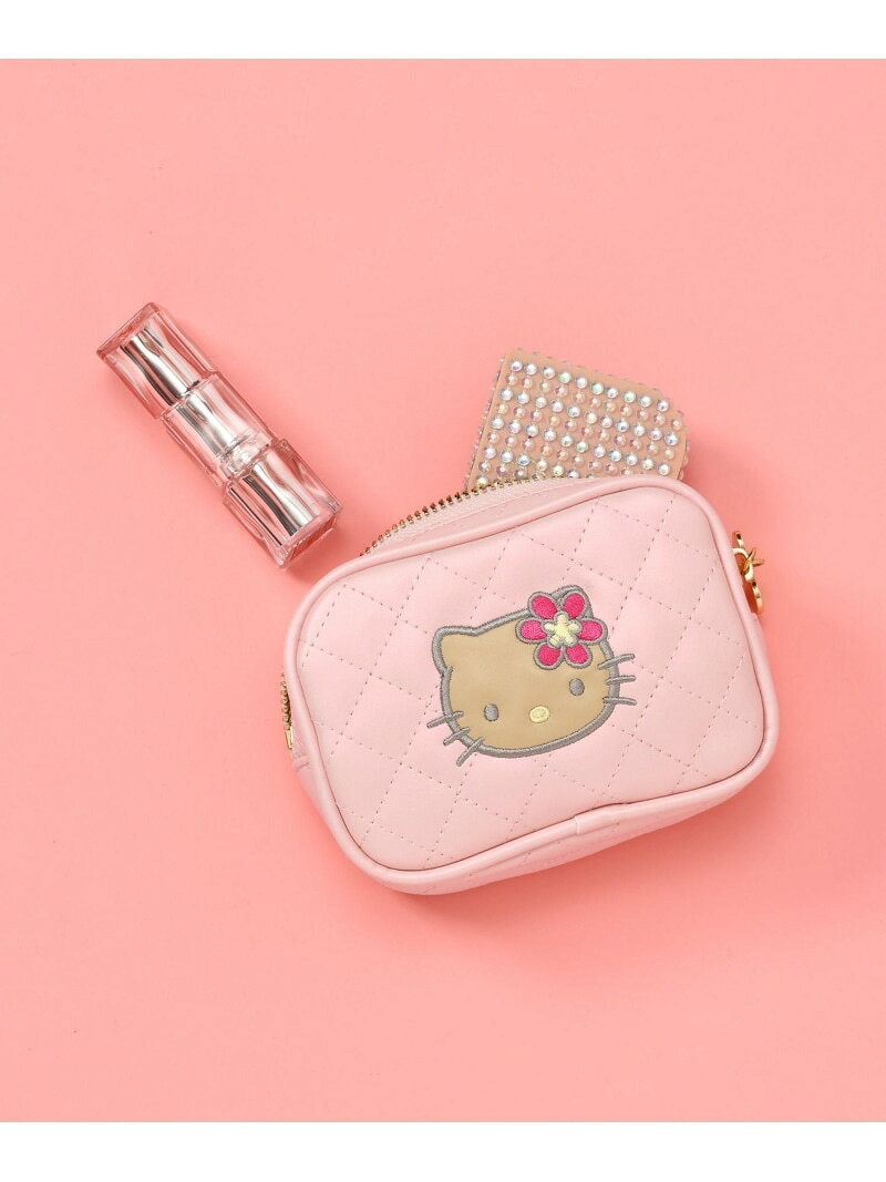 HELLO KITTY/キルトポーチ/595363 GLOBAL WORK グローバルワーク 財布・ポーチ・ケース ポーチ ブラック シルバー ピンク[Rakuten Fashion] globalwork-10022049 GLOBAL WORK/グローバルワーク サンプル画像3