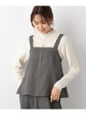 【SALE/50%OFF】(W)ウールライクSTRビスチェ+D GLOBAL WORK グローバルワーク トップス その他のトップス グレー ブラウン【RBA_...