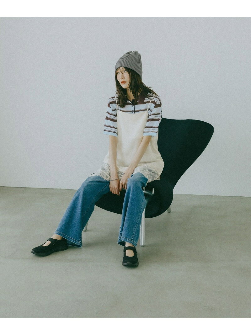 【SALE／40%OFF】リネン混シアーポロ襟プルオーバー/655846 GLOBAL WORK グローバルワーク トップス ニット ホワイト ブルー【RBA_E】[Rakuten Fashion] globalwork-10023506 GLOBAL WORK/グローバルワーク サンプル画像3