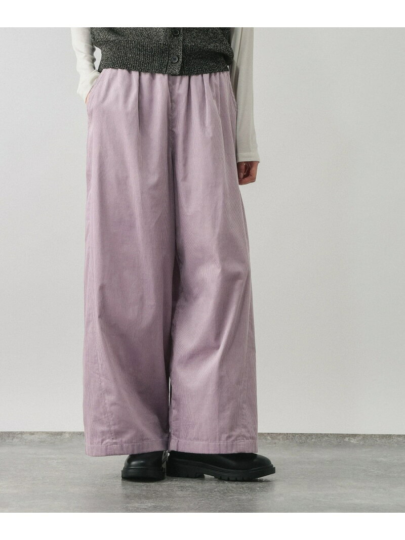 ライトコーデュロイワイドパンツ/721247 GLOBAL WORK グローバルワーク パンツ その他のパンツ パープル グレー ワインレッド【送料無料】[Rakuten Fashion] globalwork-10024012 GLOBAL WORK/グローバルワーク サンプル画像3