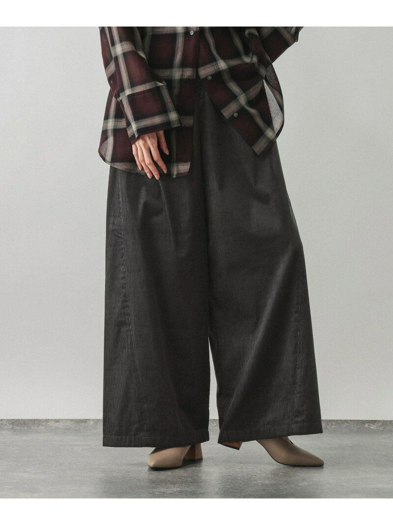 ライトコーデュロイワイドパンツ/721247 GLOBAL WORK グローバルワーク パンツ その他のパンツ パープル グレー ワインレッド【送料無料】[Rakuten Fashion] globalwork-10024012 GLOBAL WORK/グローバルワーク サンプル画像2