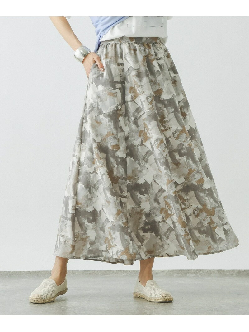 【SALE／40%OFF】コットンライクフレアスカート/661721 GLOBAL WORK グローバルワーク スカート ロング・マキシスカート グレー ホワイト【RBA_E】[Rakuten Fashion] globalwork-10023232 GLOBAL WORK/グローバルワーク サンプル画像2