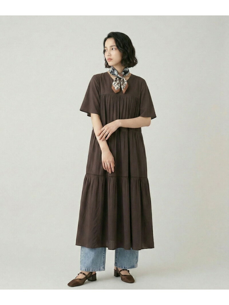 【SALE／44%OFF】さらさらリラックスティアードレースワンピース/636253 GLOBAL WORK グローバルワーク ワンピース・ドレス ワンピース ブラック ブラウン【RBA_E】[Rakuten Fashion] globalwork-10023462 GLOBAL WORK/グローバルワーク サンプル画像3