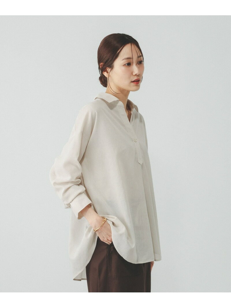 【SALE／40%OFF】イージーケアリネンスキッパー/611203 GLOBAL WORK グローバルワーク トップス シャツ・ブラウス ブルー ブラック グレー ブラウン ネイビー【RBA_E】[Rakuten Fashion] globalwork-10023305 GLOBAL WORK/グローバルワーク サンプル画像3