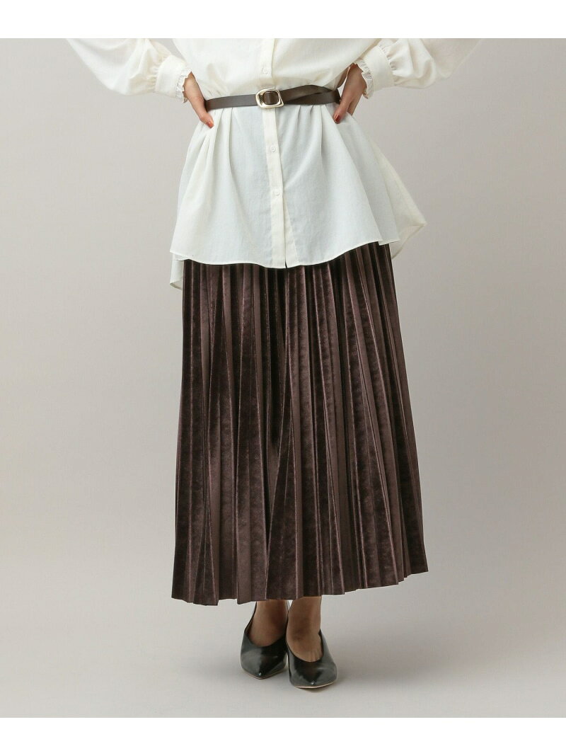 【SALE／50%OFF】MATINEE LINE/レザーライクプリーツスカート/583858 GLOBAL WORK グローバルワーク スカート ロング・マキシスカート グレー ブラック ブラウン【RBA_E】[Rakuten Fashion] globalwork-10021805 GLOBAL WORK/グローバルワーク サンプル画像3