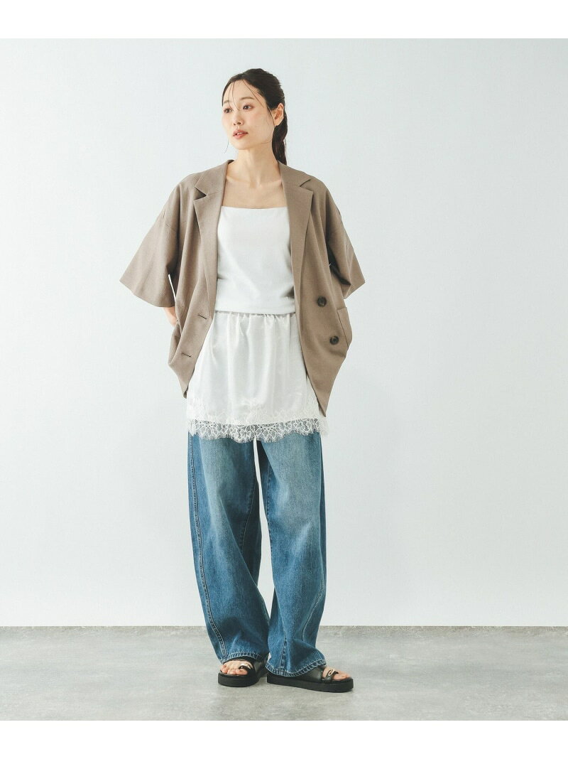 レーススリットビスチェ/ベルト/733189 GLOBAL WORK グローバルワーク トップス ベスト・ジレ ホワイト ブラック[Rakuten Fashion] globalwork-10023578 GLOBAL WORK/グローバルワーク サンプル画像3