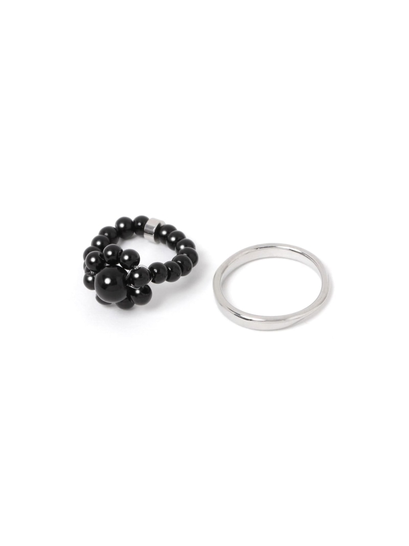 【SALE／50%OFF】ステンレスフラワー2点セットリング/668235 GLOBAL WORK グローバルワーク アクセサリー・腕時計 リング・指輪 ブラック【RBA_E】[Rakuten Fashion] globalwork-10023353 GLOBAL WORK/グローバルワーク サンプル画像2