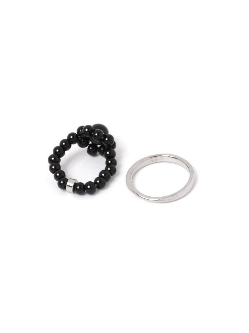 【SALE／50%OFF】ステンレスフラワー2点セットリング/668235 GLOBAL WORK グローバルワーク アクセサリー・腕時計 リング・指輪 ブラック【RBA_E】[Rakuten Fashion] globalwork-10023353 GLOBAL WORK/グローバルワーク サンプル画像3